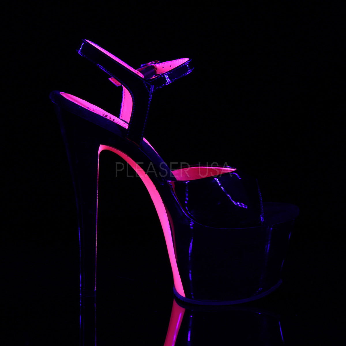 7 Inch Heel SKY-309TT Neon Hot Pink