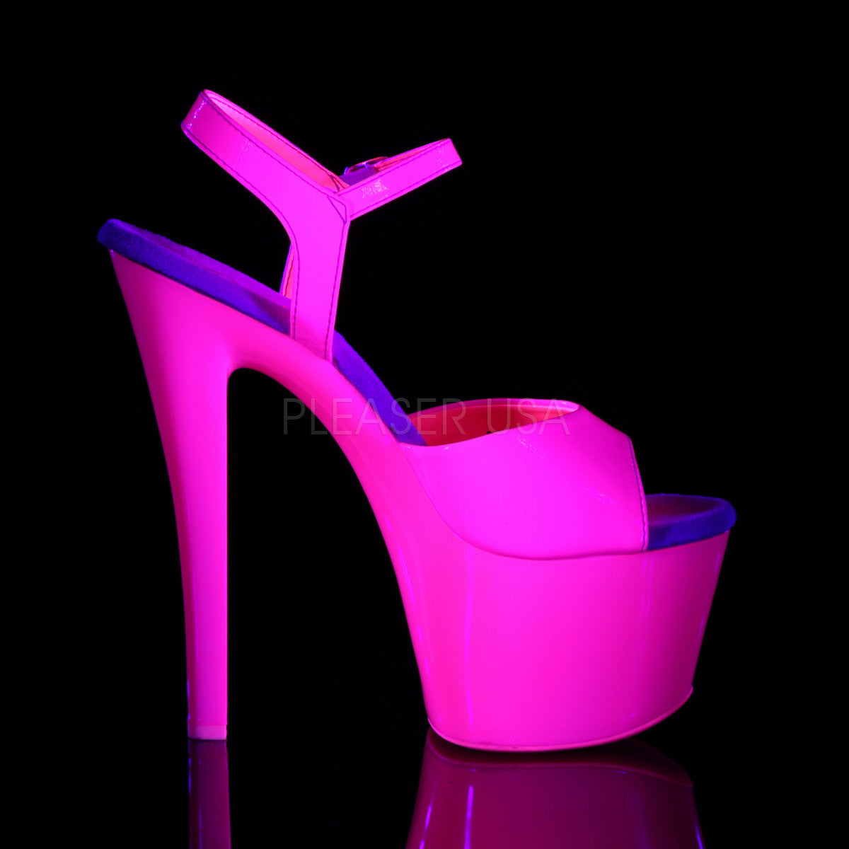 7 Inch Heel SKY-309UV Neon Hot Pink