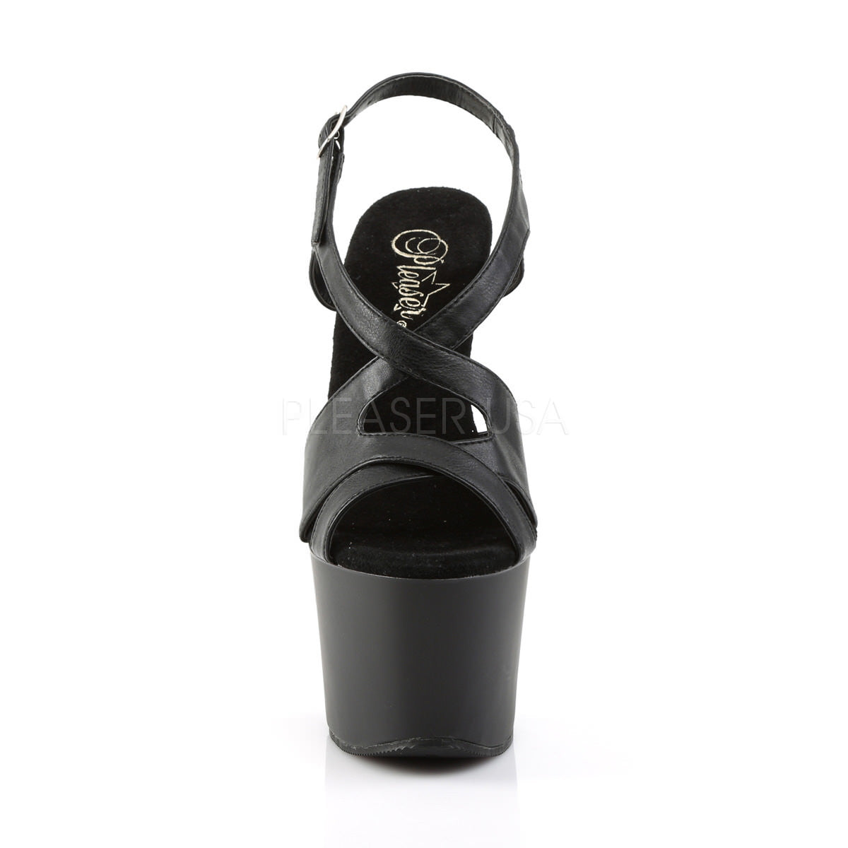 7 Inch Heel SKY-330 Black Pu