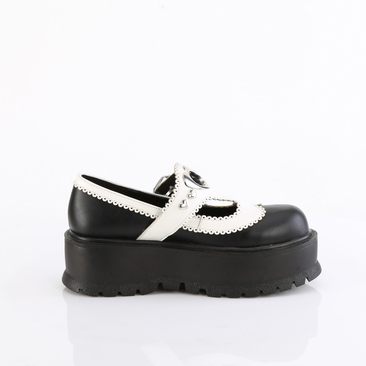 2 Inch Platform 2 Inch Platform SLACKER-23 Black White – Shoecup.com