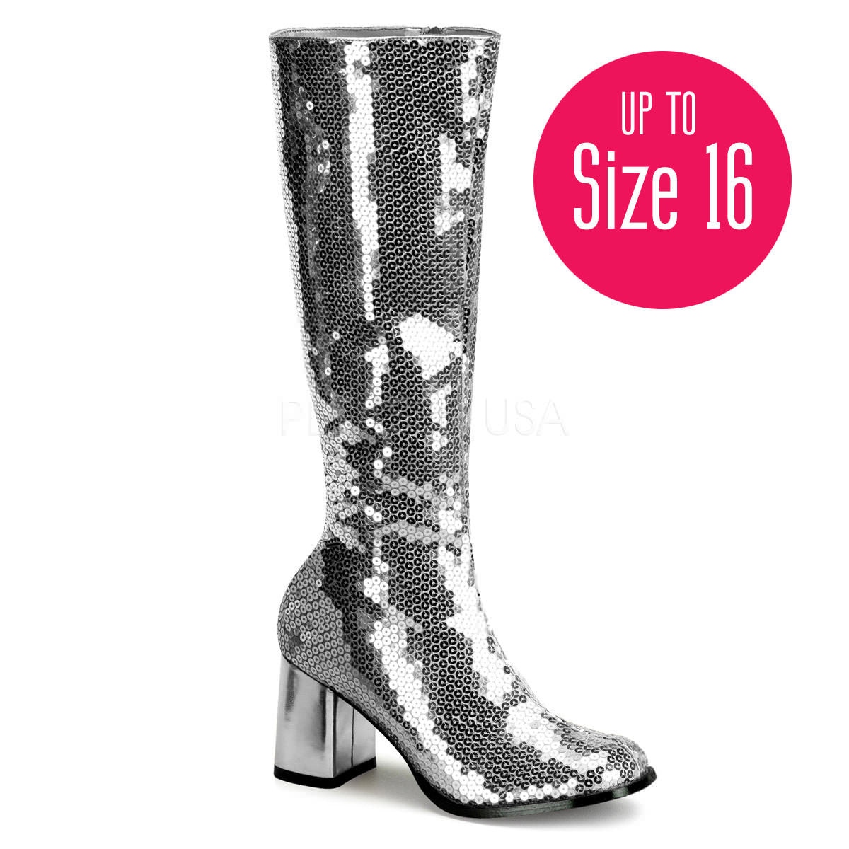 Bordello,Bordello SPECTACUL-300SQ Silver Sequins Bootie - Shoecup.com