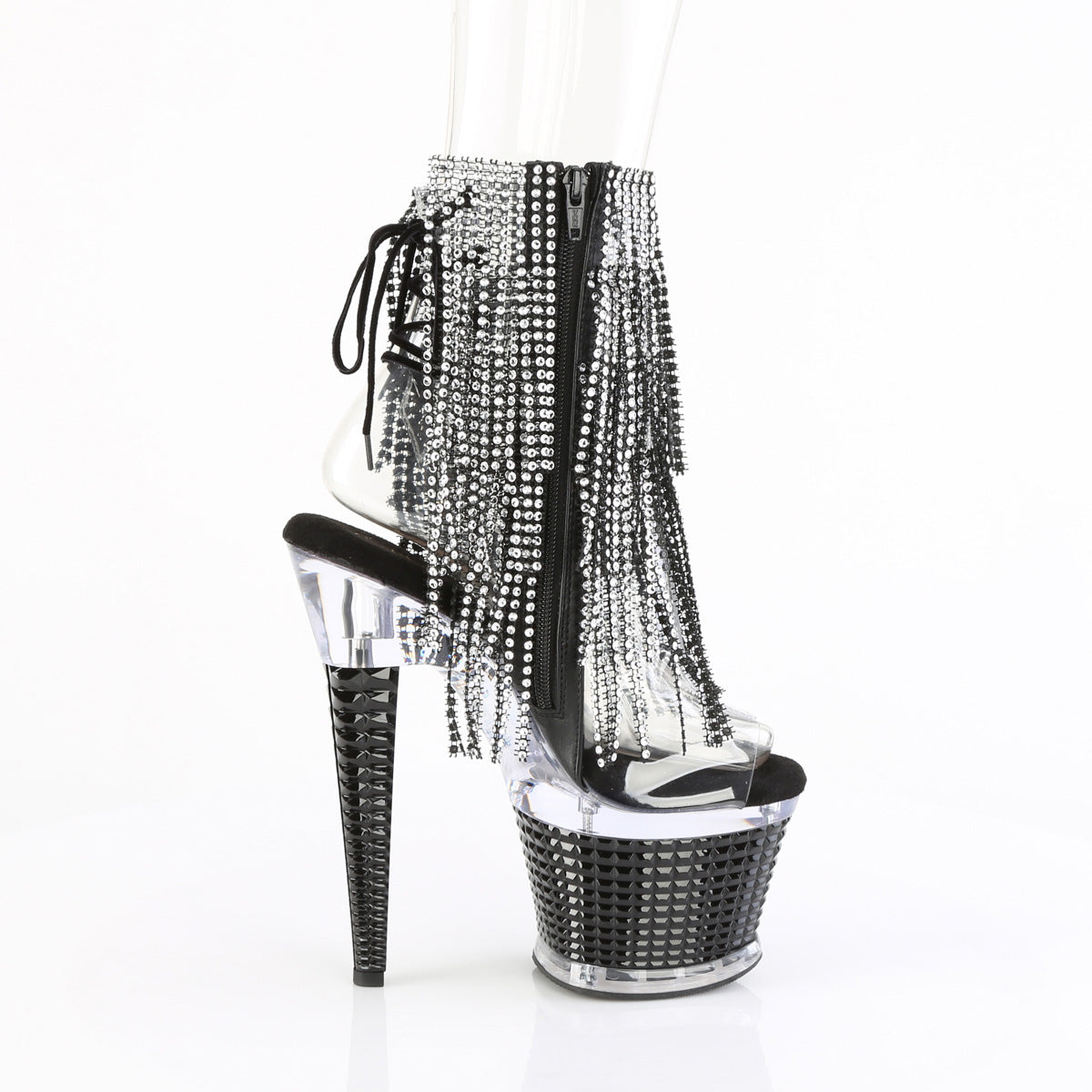 7 Inch Heel SPECTATOR-1017RSF Clear Black