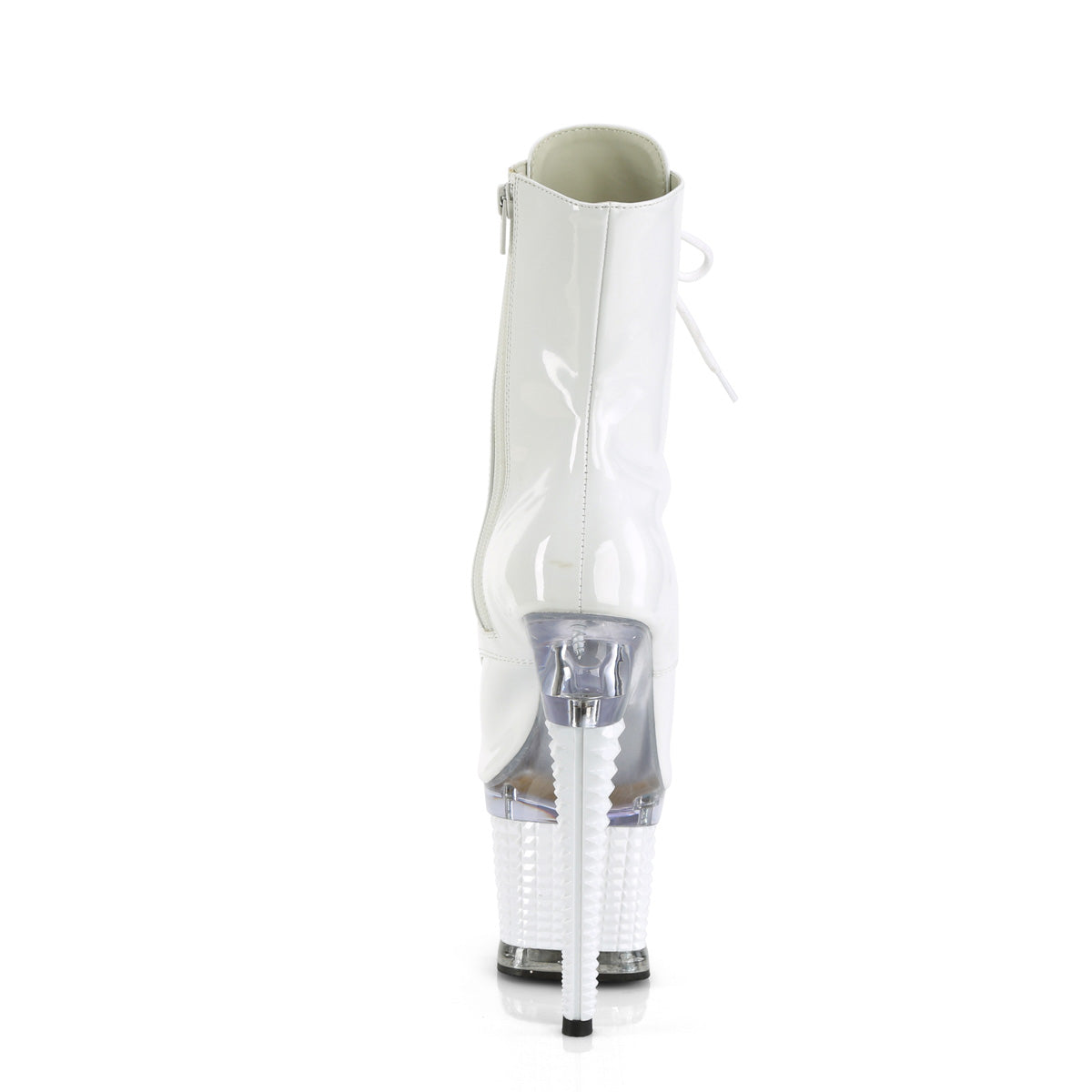 7 Inch Heel SPECTATOR-1021 White Pat-Clear-White