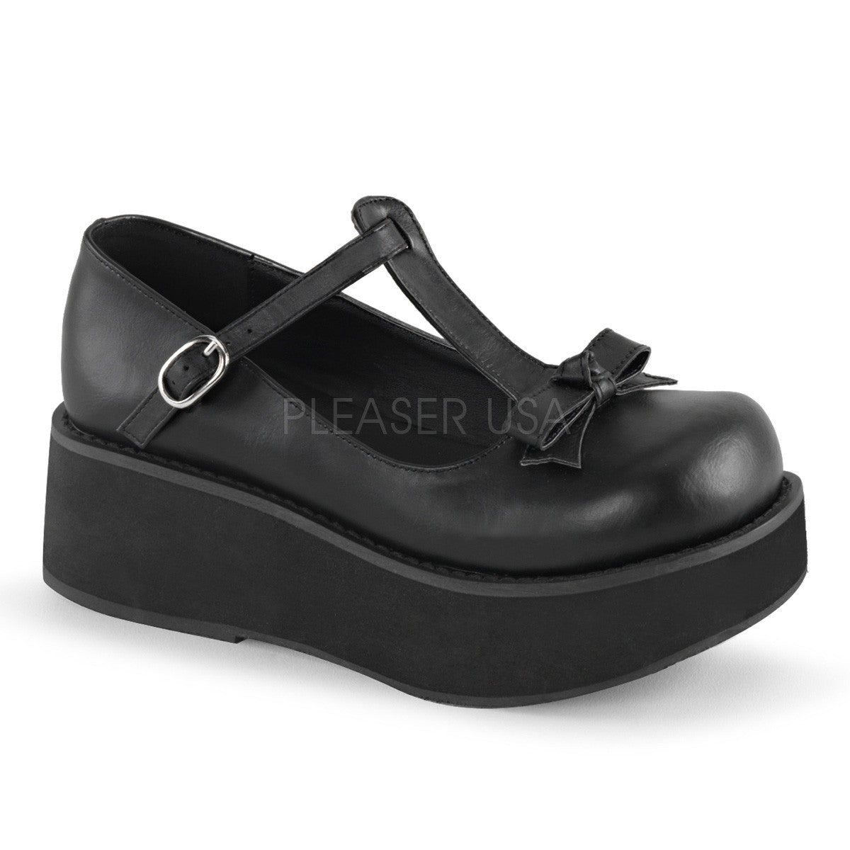 Demonia SPRITE-03 Black Vegan Leather Shoes - Shoecup.com - 1