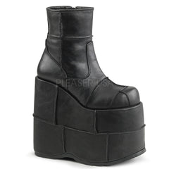 Demonia STACK-201 Black 7 Inch Platform Boots - Shoecup.com