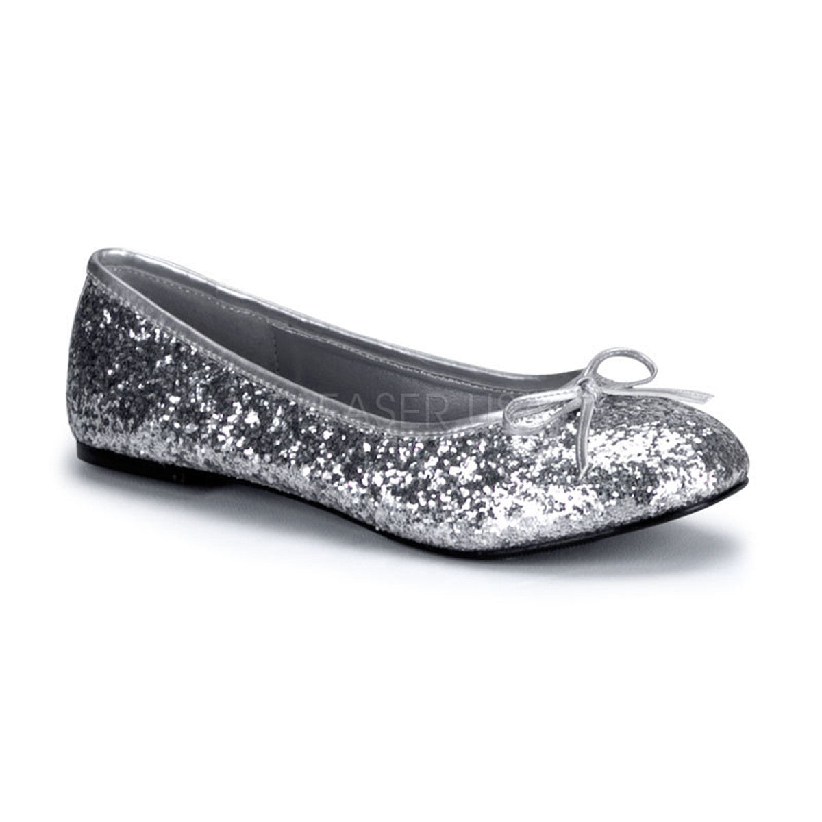 FUNTASMA STAR-16G Silver Glitter Ballet Flat - Shoecup.com