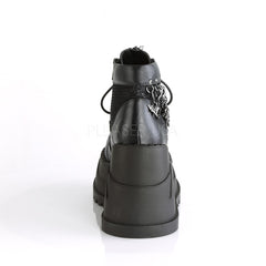 4 Inch Platform STOMP-18 Black-Grey Velvet