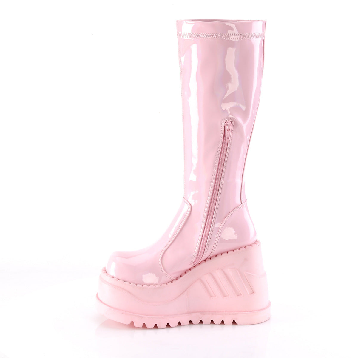 4 Inch Wedge Platform STOMP-200 Baby Pink Holo