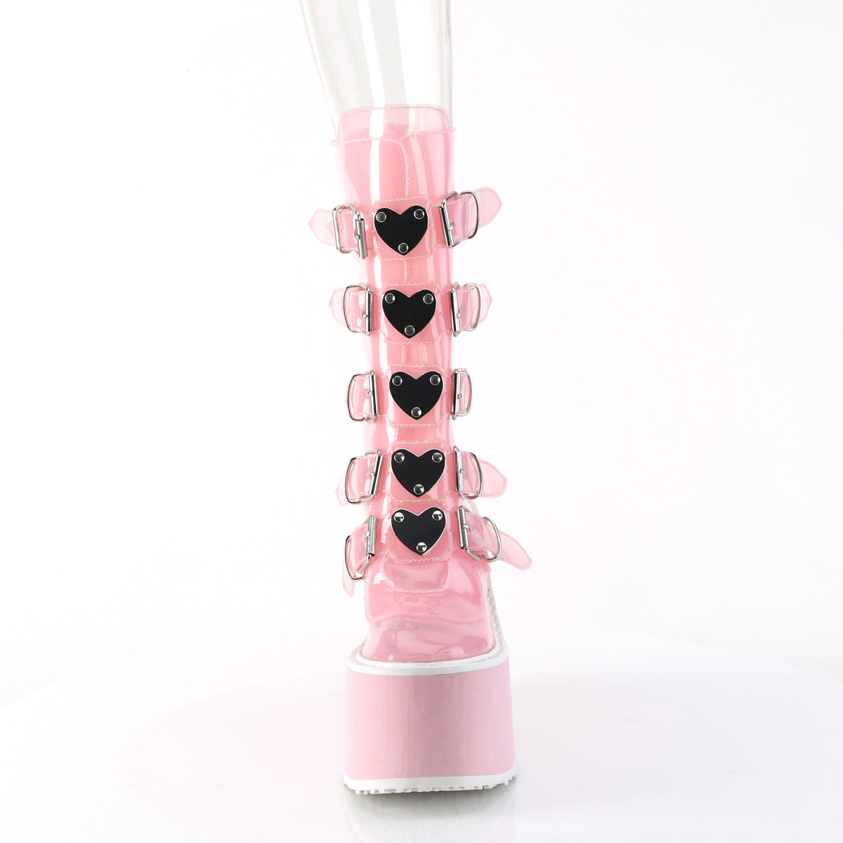 Demonia Swing-230C Mid-Calf Boot, 6 / Baby Pink TPU Demonia Swing-230C Mid-Calf Boot, 6 / Baby Pink TPU