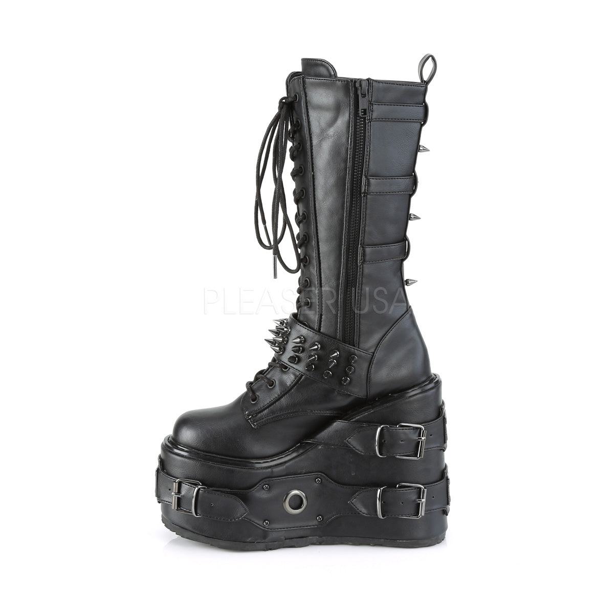 5 Inch Platform SWING-327 Black Vegan Leather
