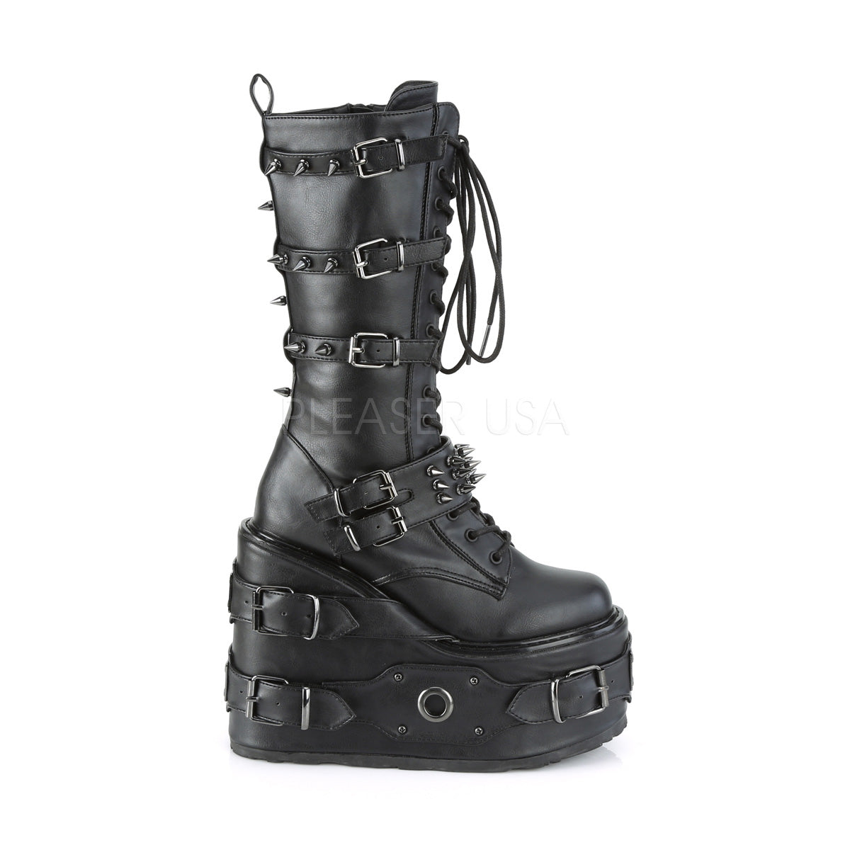 5 Inch Platform SWING-327 Black Vegan Leather
