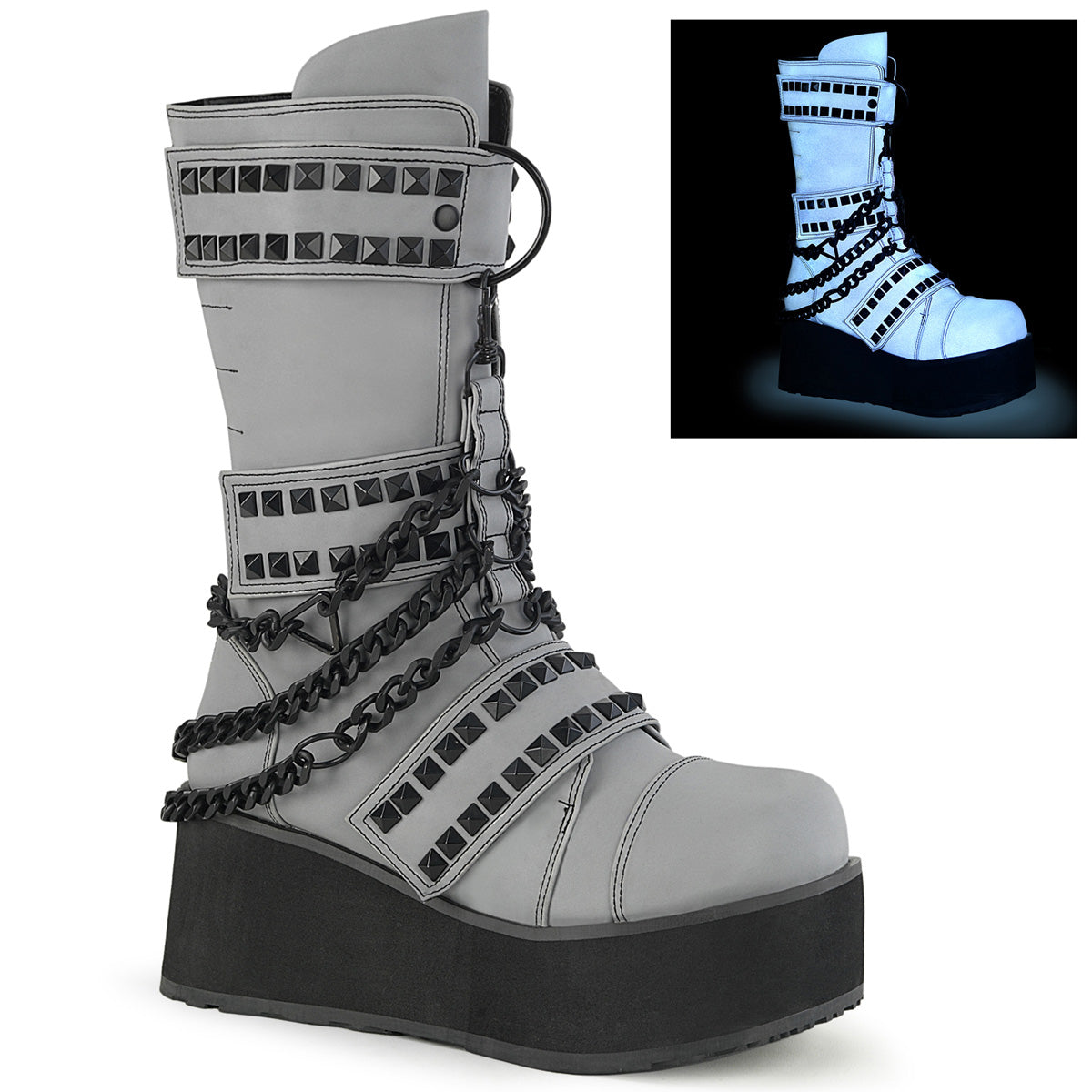 demonia-trashville-138-gray-multi-reflective-vegan-leather