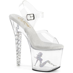 7 Inch Heel UNICORN-708TGRS Clear