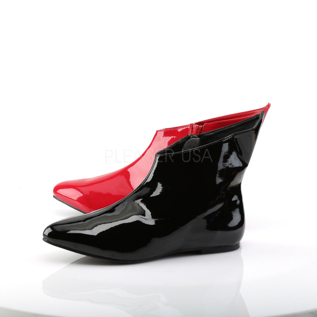 Funtasma VAIL-152HQ Black and Red Villain Boots - Shoecup.com - 3
