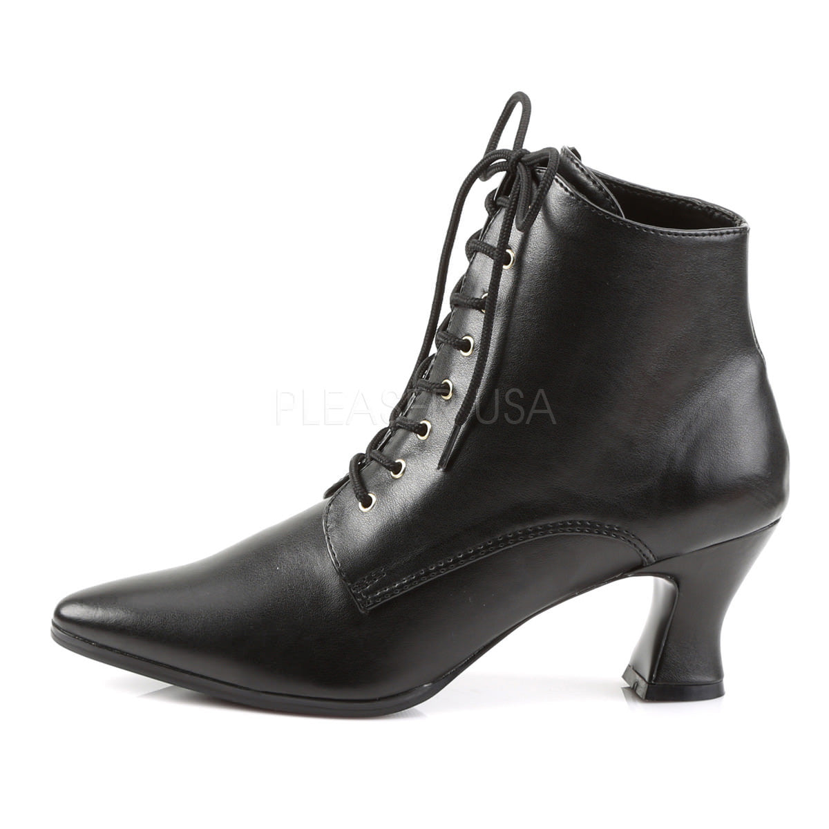 FUNTASMA VICTORIAN-35 Black Pu Ankle Boots