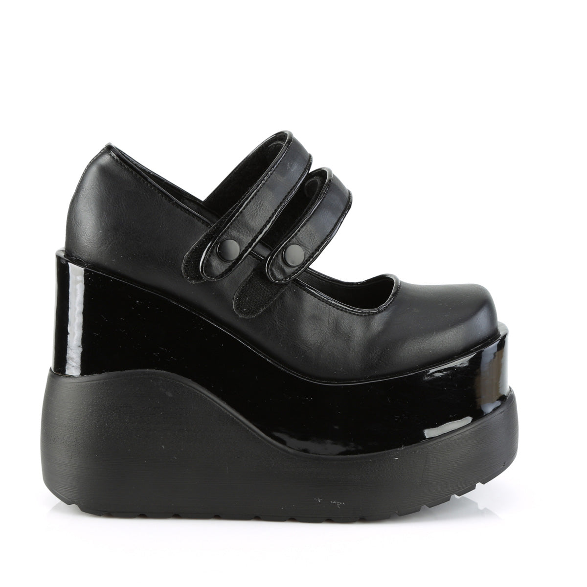5 Inch Wedge Platform VOID-37 Black Pu