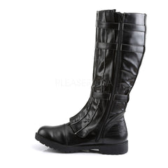 Men's Black Pu Super Hero Boots