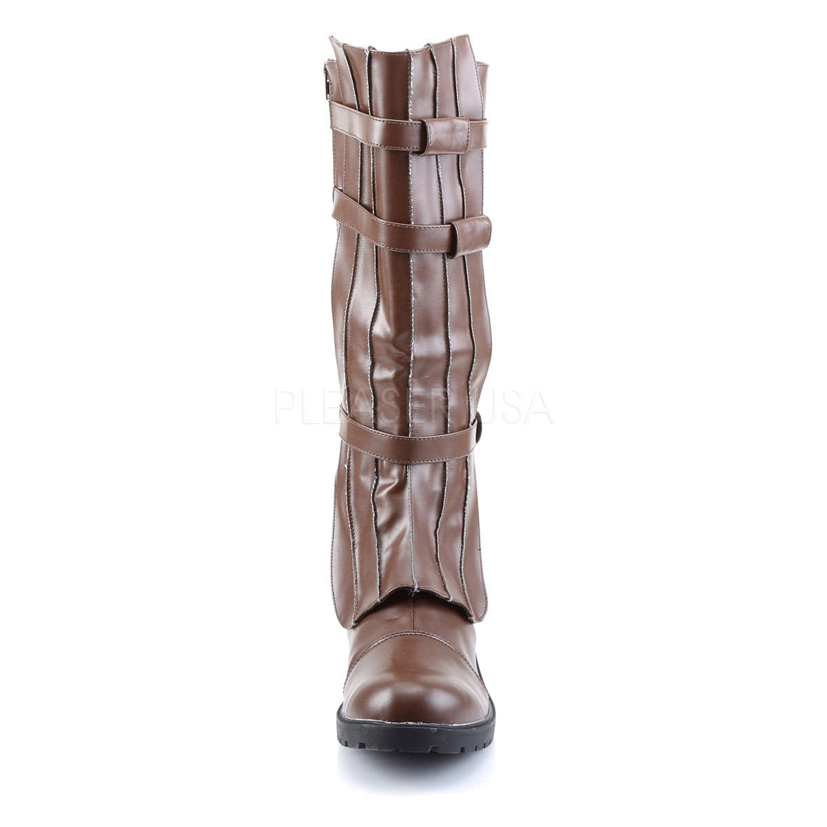 Men's Brown Pu Super Hero Boots