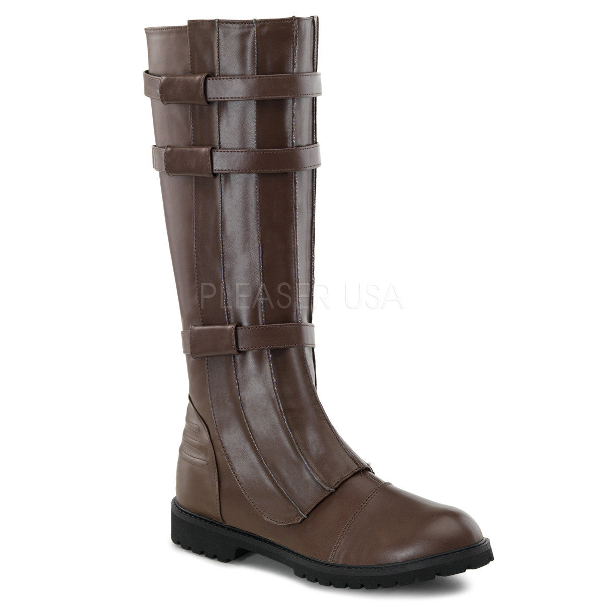Men's Brown Pu Super Hero Boots - Shoecup.com