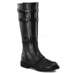 Men's Black Pu Super Hero Boots - Shoecup.com