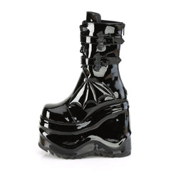 6 Inch Wedge Platform WAVE-150 Black Patent