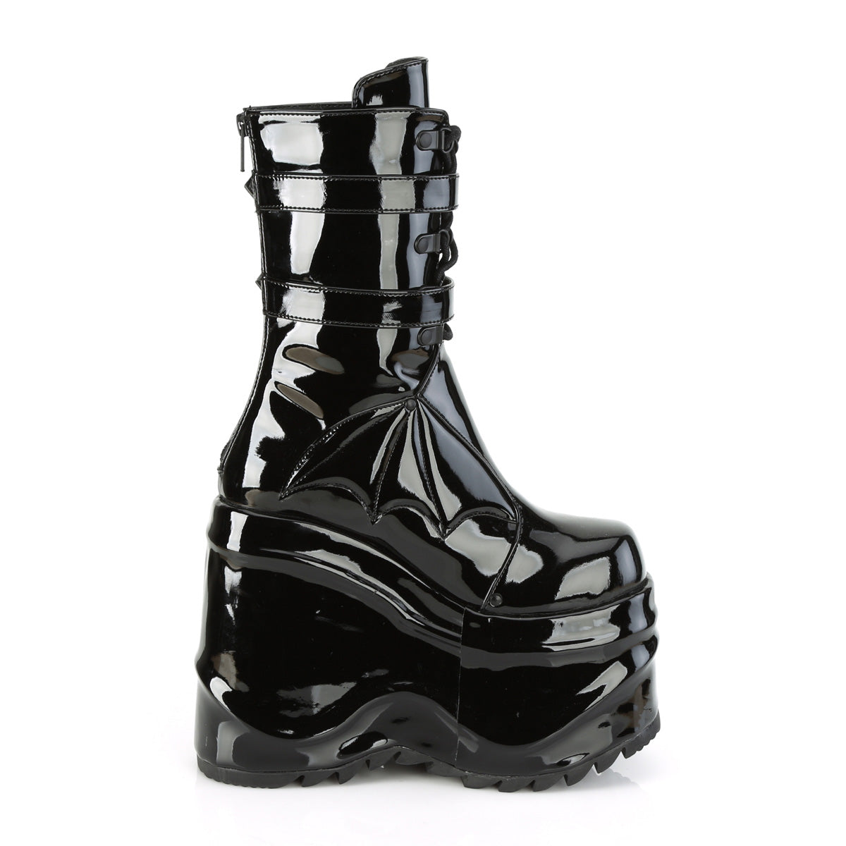 6 Inch Wedge Platform WAVE-150 Black Patent