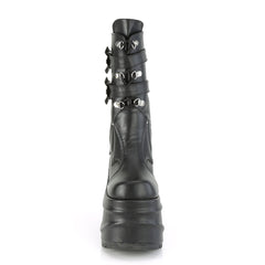 6 Inch Wedge Platform WAVE-150 Black Pu