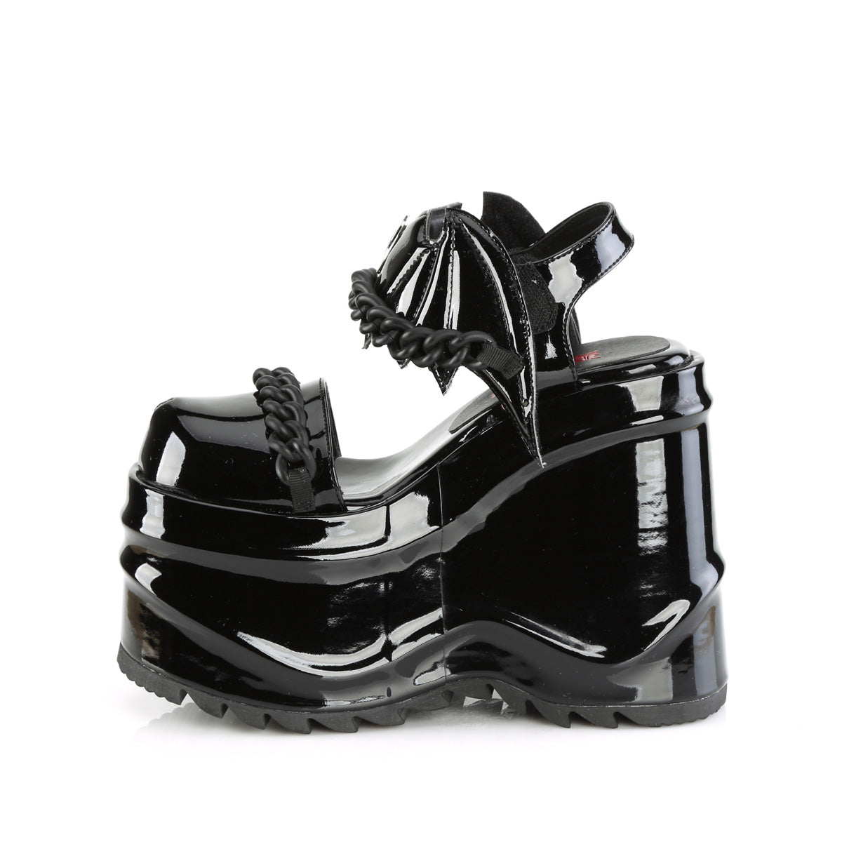 6 Inch Wedge Platform WAVE-20 Black Patent