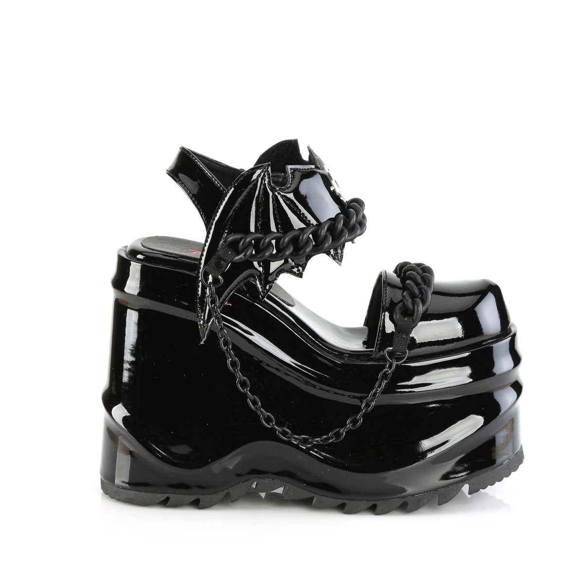 6 Inch Wedge Platform WAVE-20 Black Patent