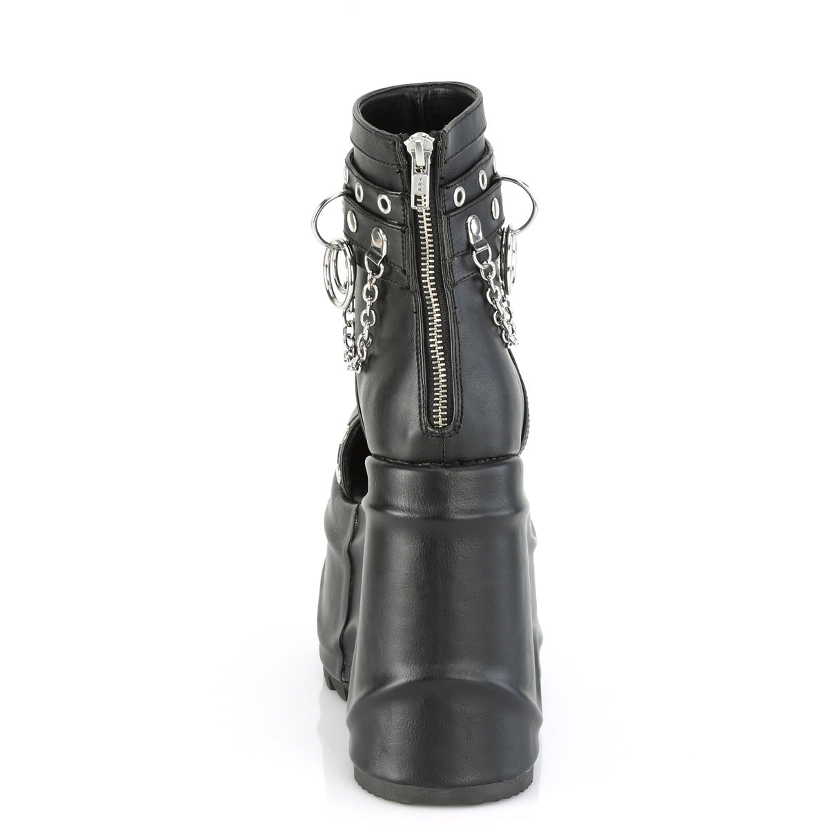 6 Inch Wedge Platform WAVE-22 Black Pu