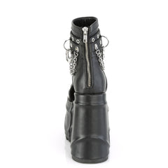 6 Inch Wedge Platform WAVE-22 Black Pu