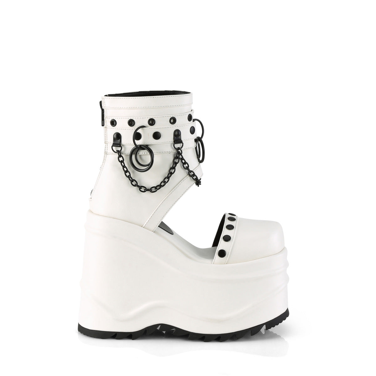 6 Inch Wedge Platform WAVE-22 White