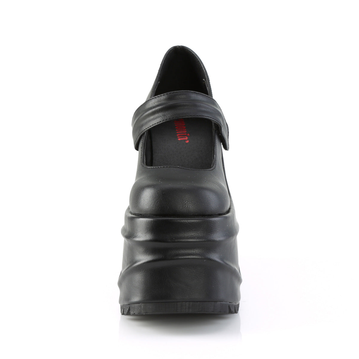 6 Inch Wedge Platform WAVE-32 Black Pu