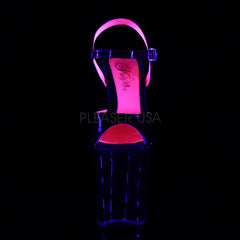 8 Inch Heel XTREME-809TT Black Hot Pink