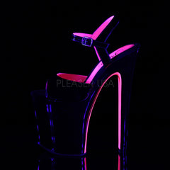8 Inch Heel XTREME-809TT Black Hot Pink