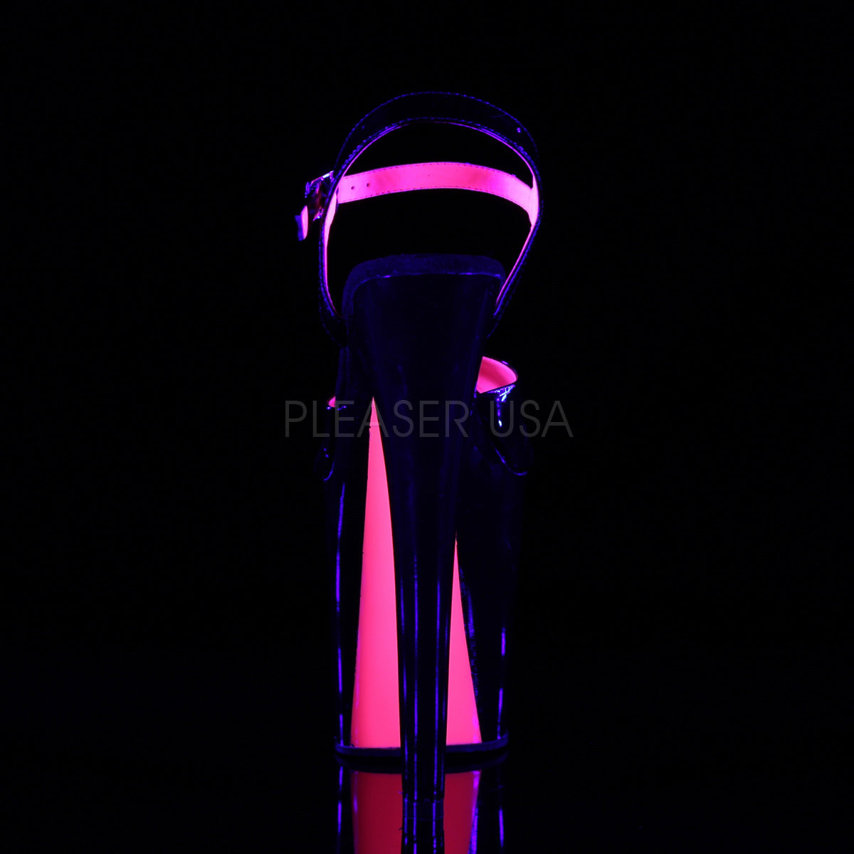 8 Inch Heel XTREME-809TT Black Hot Pink
