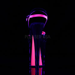 8 Inch Heel XTREME-809TT Black Hot Pink