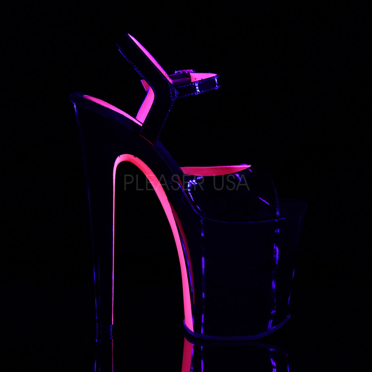 8 Inch Heel XTREME-809TT Black Hot Pink